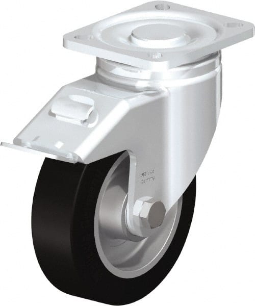 Swivel Top Plate Caster: Solid Rubber, 5