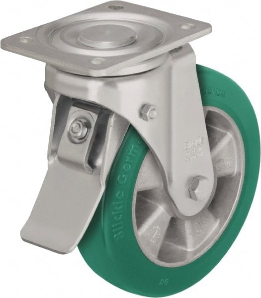 Swivel Top Plate Caster: Polyurethane-Elastomer Blickle Softhane, 10