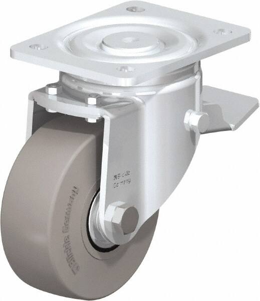 Swivel Top Plate Caster: Solid Rubber, 5