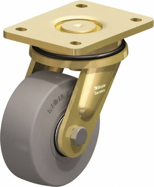 Swivel Top Plate Caster: Solid Rubber, 5