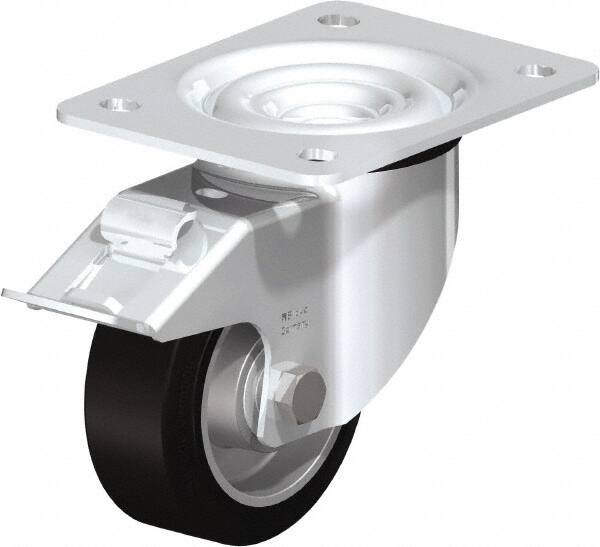 Swivel Top Plate Caster: Solid Rubber, 4