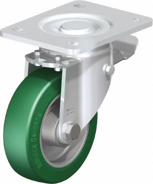 Swivel Top Plate Caster: Polyurethane-Elastomer Blickle Softhane, 5