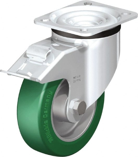 Swivel Top Plate Caster: Polyurethane-Elastomer Blickle Softhane, 5