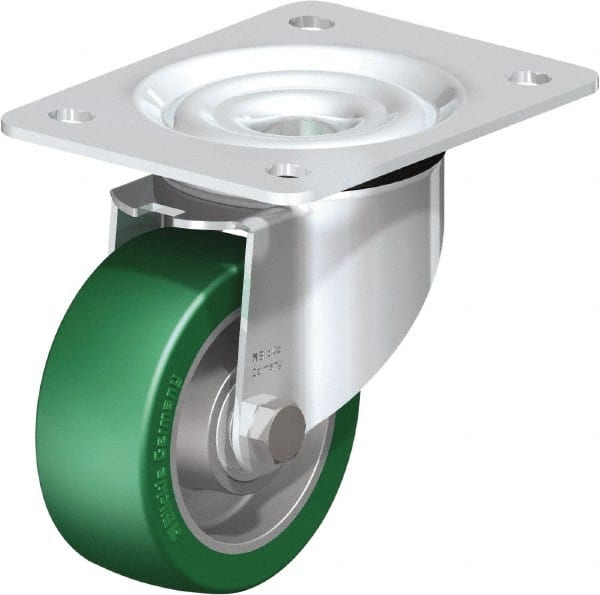 Swivel Top Plate Caster: Polyurethane-Elastomer Blickle Softhane, 4