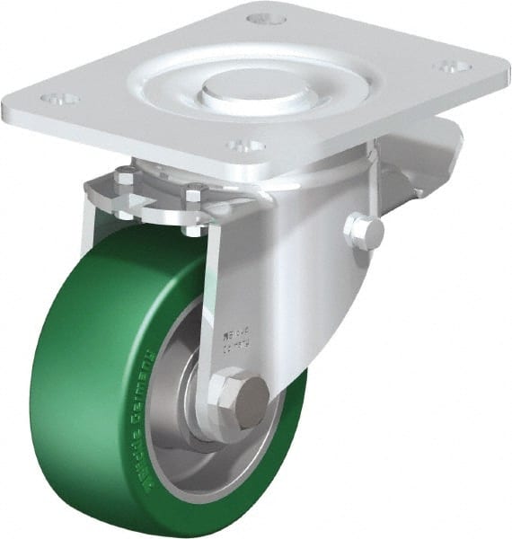 Swivel Top Plate Caster: Polyurethane-Elastomer Blickle Softhane, 4