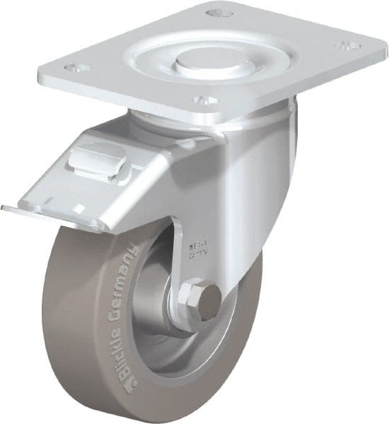 Swivel Top Plate Caster: Solid Rubber, 5