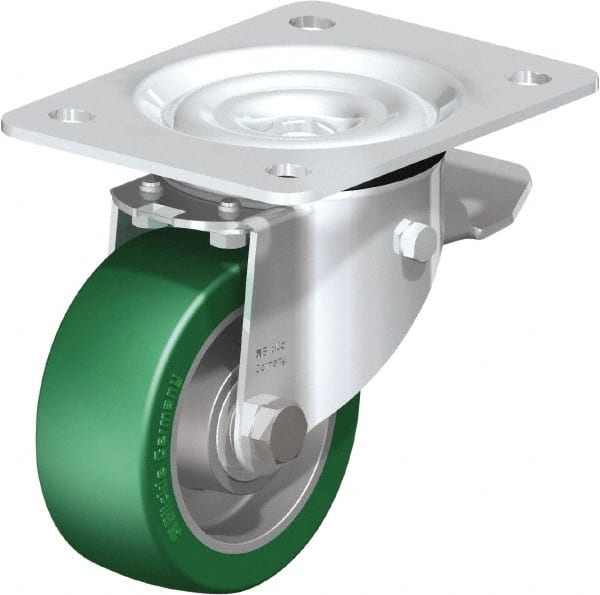 Swivel Top Plate Caster: Polyurethane-Elastomer Blickle Softhane, 4