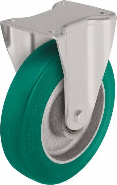 Rigid Top Plate Caster: Polyurethane-Elastomer Blickle Softhane, 8