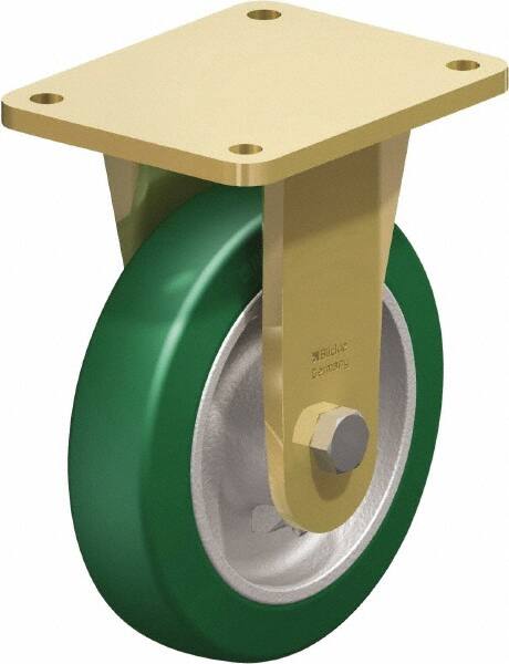 Rigid Top Plate Caster: Polyurethane-Elastomer Blickle Softhane, 8