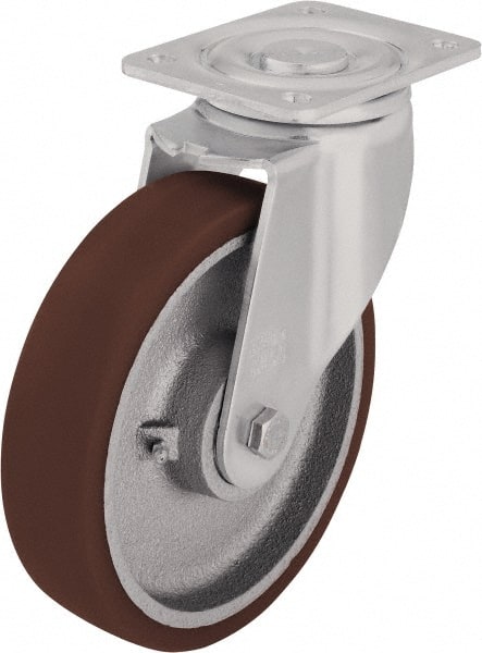 Swivel Top Plate Caster: Polyurethane-Elastomer Blickle Besthane, 10