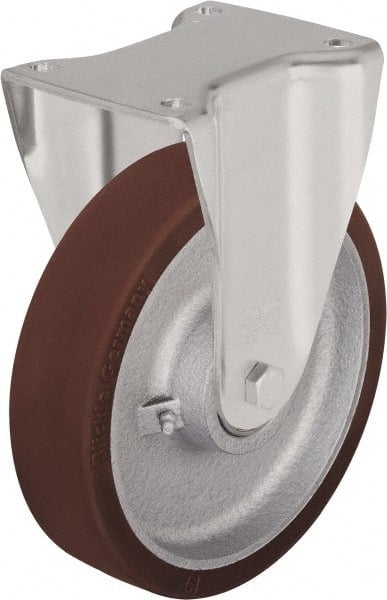 Rigid Top Plate Caster: Polyurethane-Elastomer Blickle Softhane, 10