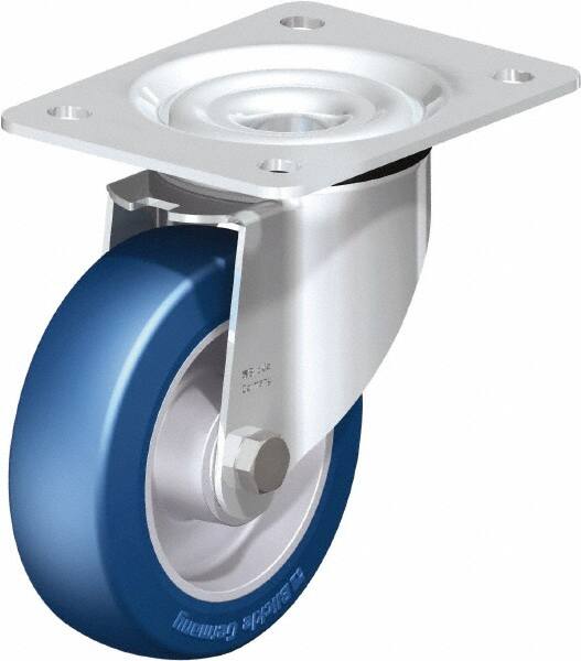 Swivel Top Plate Caster: Polyurethane-Elastomer Blickle Besthane, 5