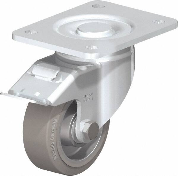 Swivel Top Plate Caster: Solid Rubber, 4