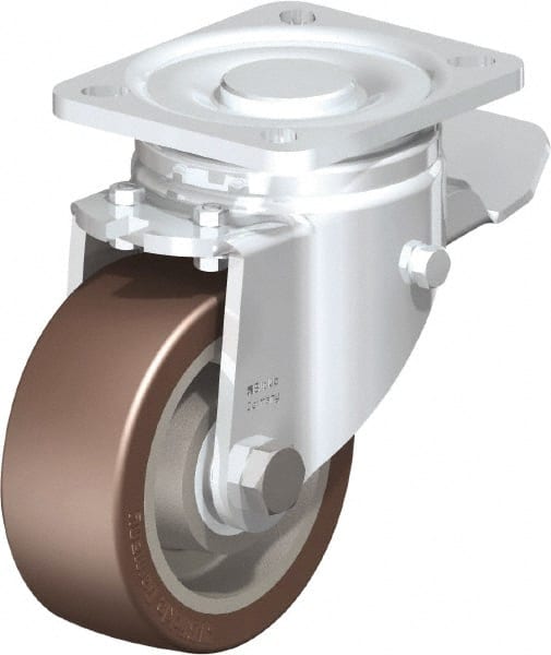 Swivel Top Plate Caster: Polyurethane-Elastomer Blickle Softhane, 4