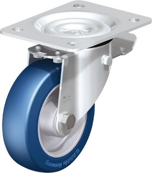 Swivel Top Plate Caster: Polyurethane-Elastomer Blickle Besthane, 5