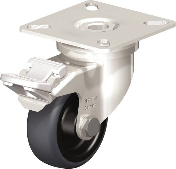 Swivel Top Plate Caster: Thermoplastic Rubber Elastomer, 2