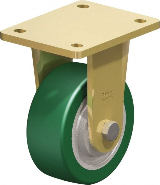 Rigid Top Plate Caster: Polyurethane-Elastomer Blickle Softhane, 5