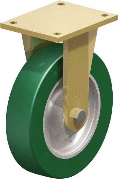 Rigid Top Plate Caster: Polyurethane-Elastomer Blickle Softhane, 10