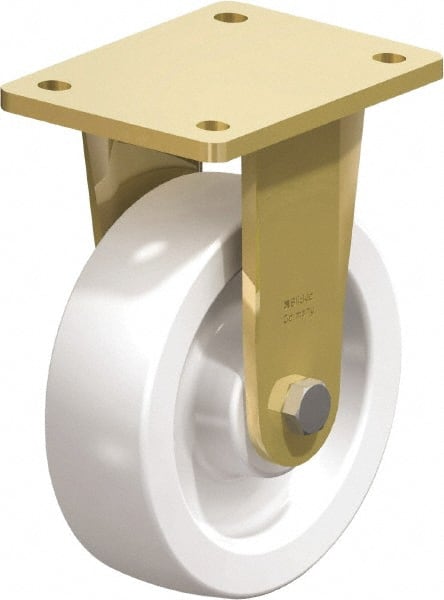 Rigid Top Plate Caster: Nylon, 6-1/2