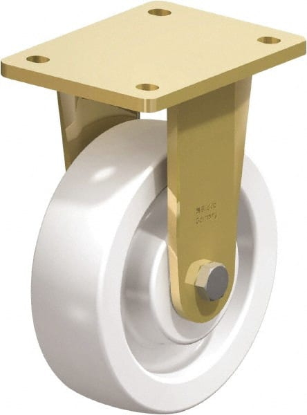 Rigid Top Plate Caster: Nylon, 6-1/2