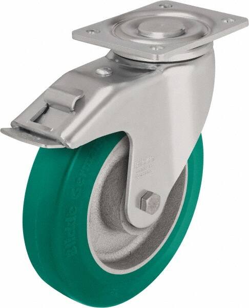 Swivel Top Plate Caster: Polyurethane-Elastomer Blickle Softhane, 5