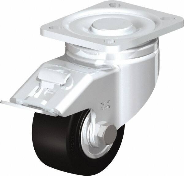 Swivel Top Plate Caster: Solid Rubber, 3