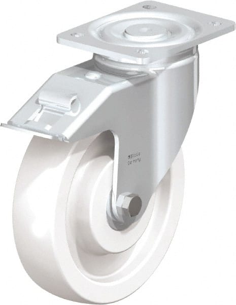 Swivel Top Plate Caster: Nylon, 6-1/2