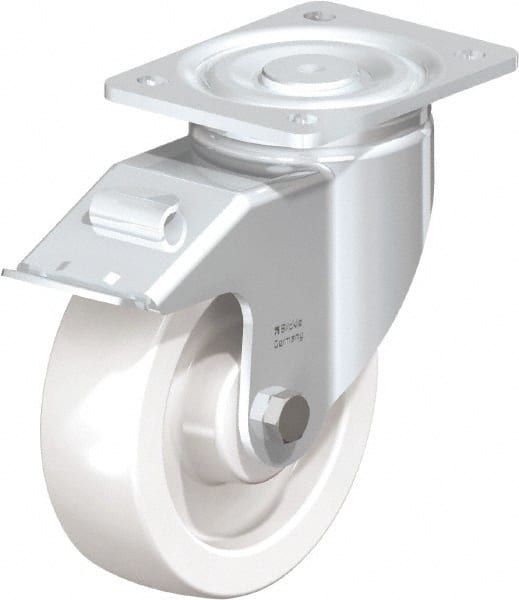 Swivel Top Plate Caster: Nylon, 6-1/2