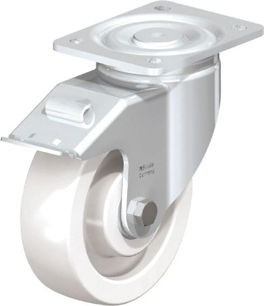 Swivel Top Plate Caster: Nylon, 6-1/2