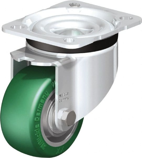 Swivel Top Plate Caster: Polyurethane-Elastomer Blickle Softhane, 3