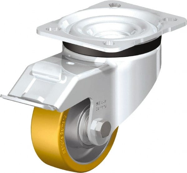 Swivel Top Plate Caster: Polyurethane-Elastomer Blickle Extrathane, 3