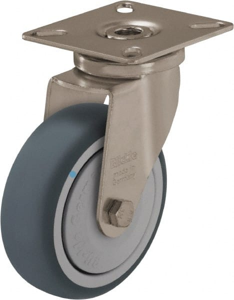 Swivel Top Plate Caster: Thermoplastic Rubber Elastomer, 2