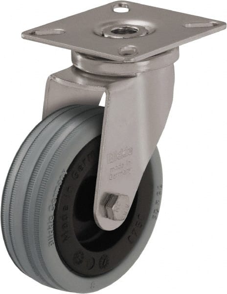 Swivel Top Plate Caster: Solid Rubber, 2