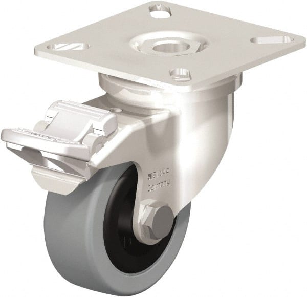 Swivel Top Plate Caster: Solid Rubber, 2