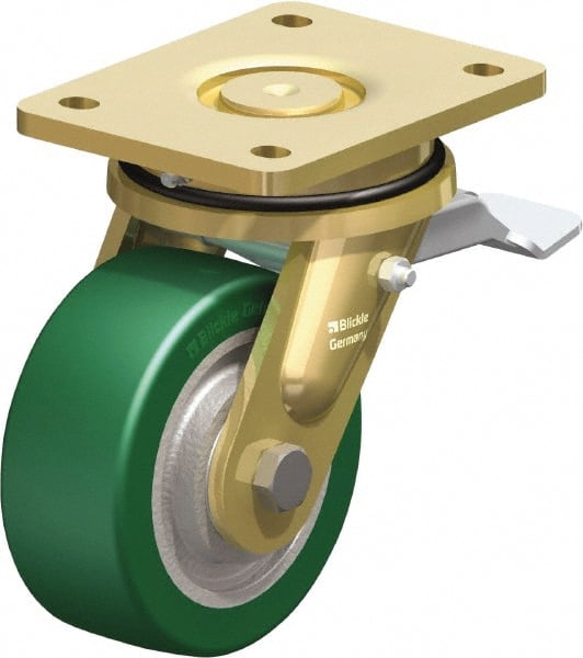 Swivel Top Plate Caster: Polyurethane-Elastomer Blickle Softhane, 5