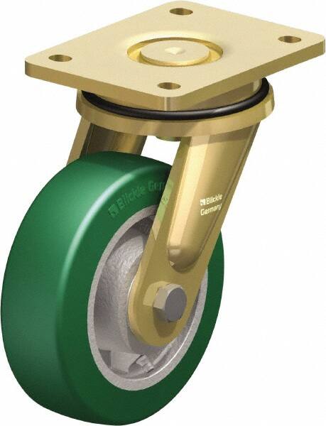 Swivel Top Plate Caster: Polyurethane-Elastomer Blickle Softhane, 6