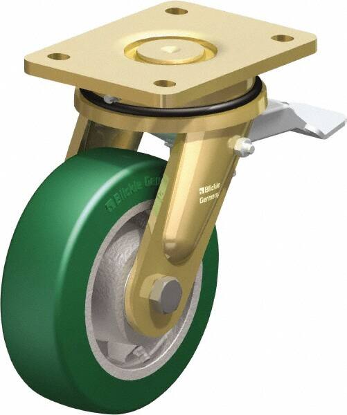 Swivel Top Plate Caster: Polyurethane-Elastomer Blickle Softhane, 6