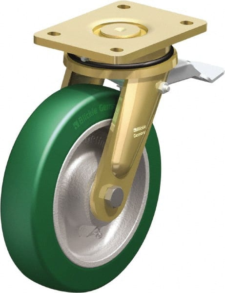 Swivel Top Plate Caster: Polyurethane-Elastomer Blickle Softhane, 8