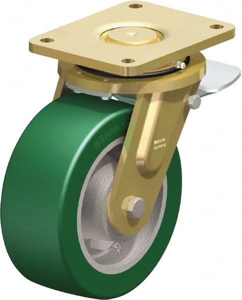 Swivel Top Plate Caster: Polyurethane-Elastomer Blickle Softhane, 8