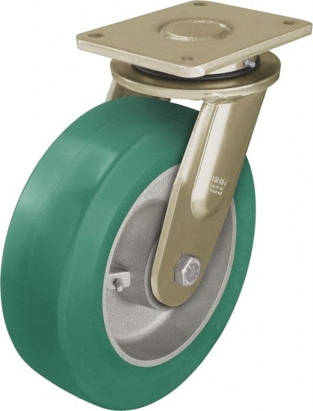 Swivel Top Plate Caster: Polyurethane-Elastomer Blickle Softhane, 10