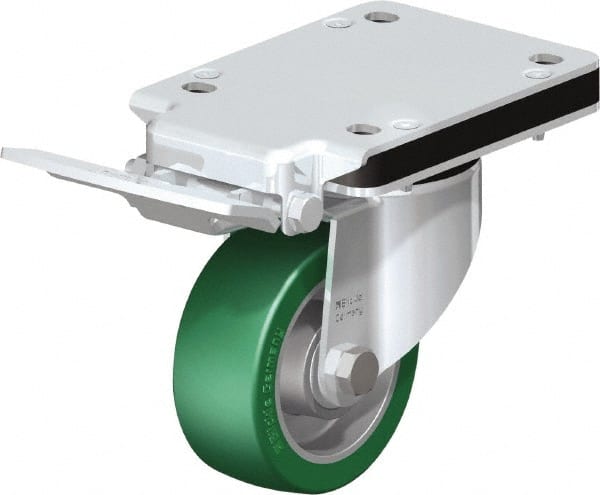 Swivel Top Plate Caster: Polyurethane-Elastomer Blickle Softhane, 4