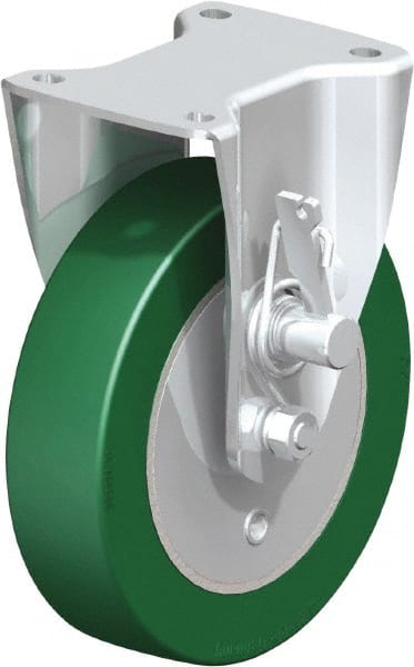 Rigid Top Plate Caster: Polyurethane-Elastomer Blickle Softhane, 8