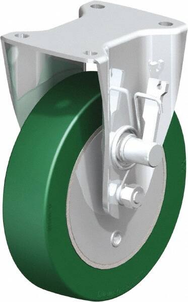 Rigid Top Plate Caster: Polyurethane-Elastomer Blickle Softhane, 8