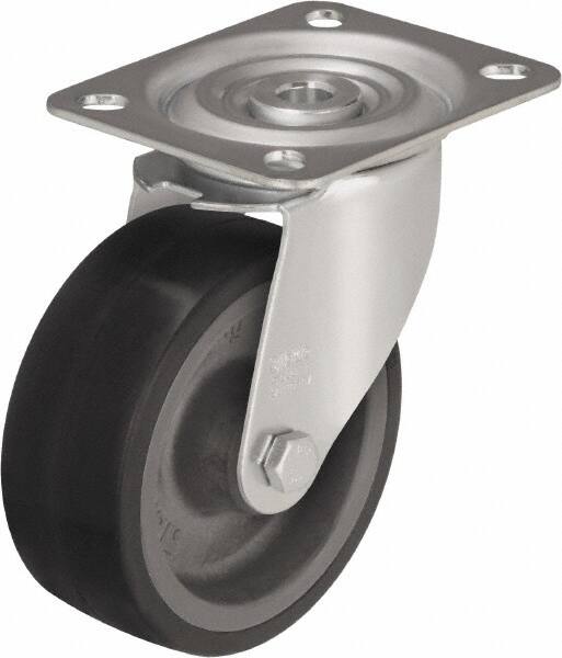 Swivel Top Plate Caster: Silicone Rubber, 5