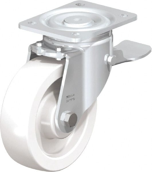 Swivel Top Plate Caster: Nylon, 6-1/2