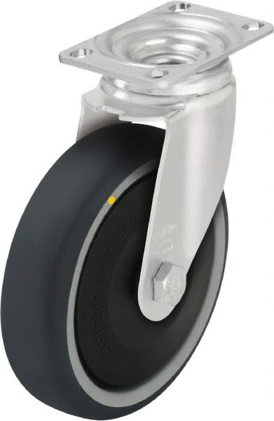 Swivel Top Plate Caster: Thermoplastic Polyurethane, 4