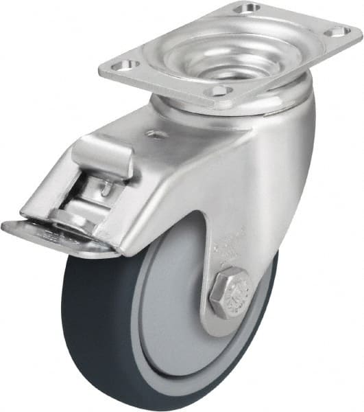 Rigid & Swivel Top Plate Caster: Thermoplastic Polyurethane, 5