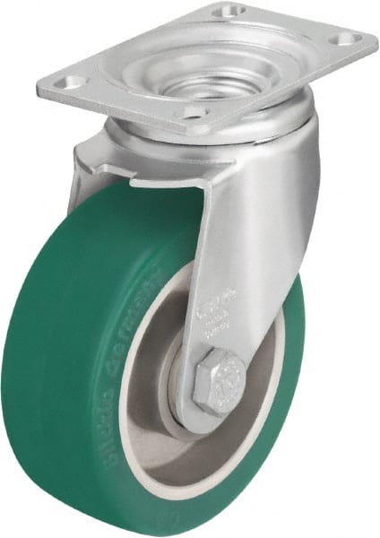 Swivel Top Plate Caster: Polyurethane-Elastomer Blickle Softhane, 5