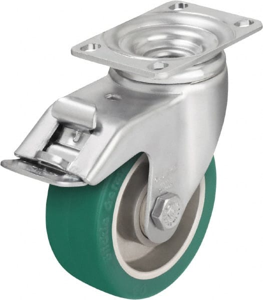 Swivel Top Plate Caster: Polyurethane-Elastomer Blickle Softhane, 5