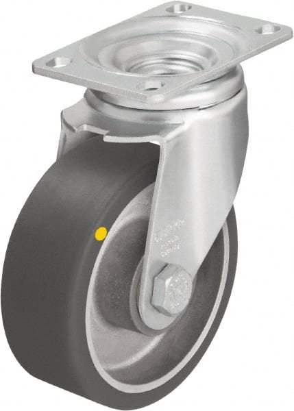 Swivel Top Plate Caster: Polyurethane-Elastomer Blickle Softhane, 4